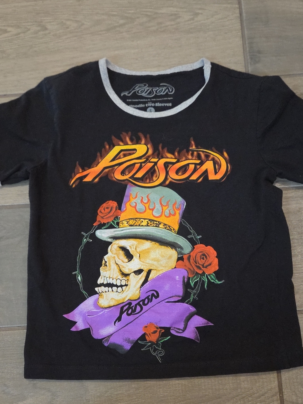 Graphic Skull Ringer Tee - Black